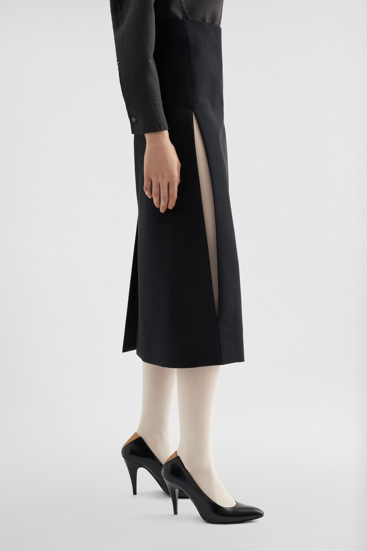 jil sander silk faille skirt for women