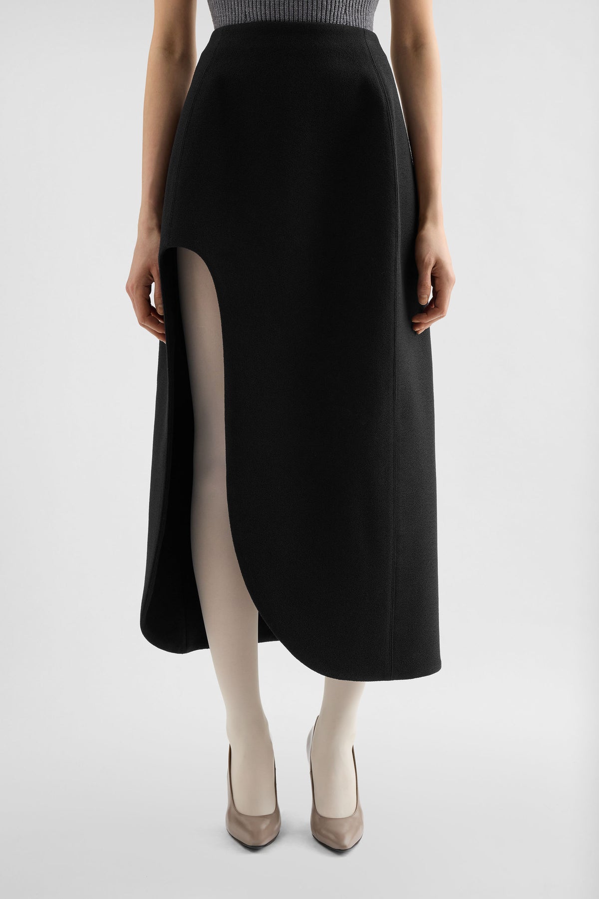 jil sander wool sablé skirt for women