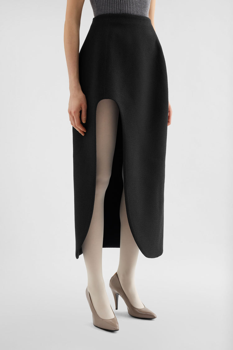 jil sander wool sablé skirt for women