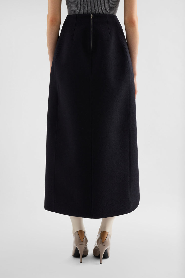 jil sander wool sablé skirt for women