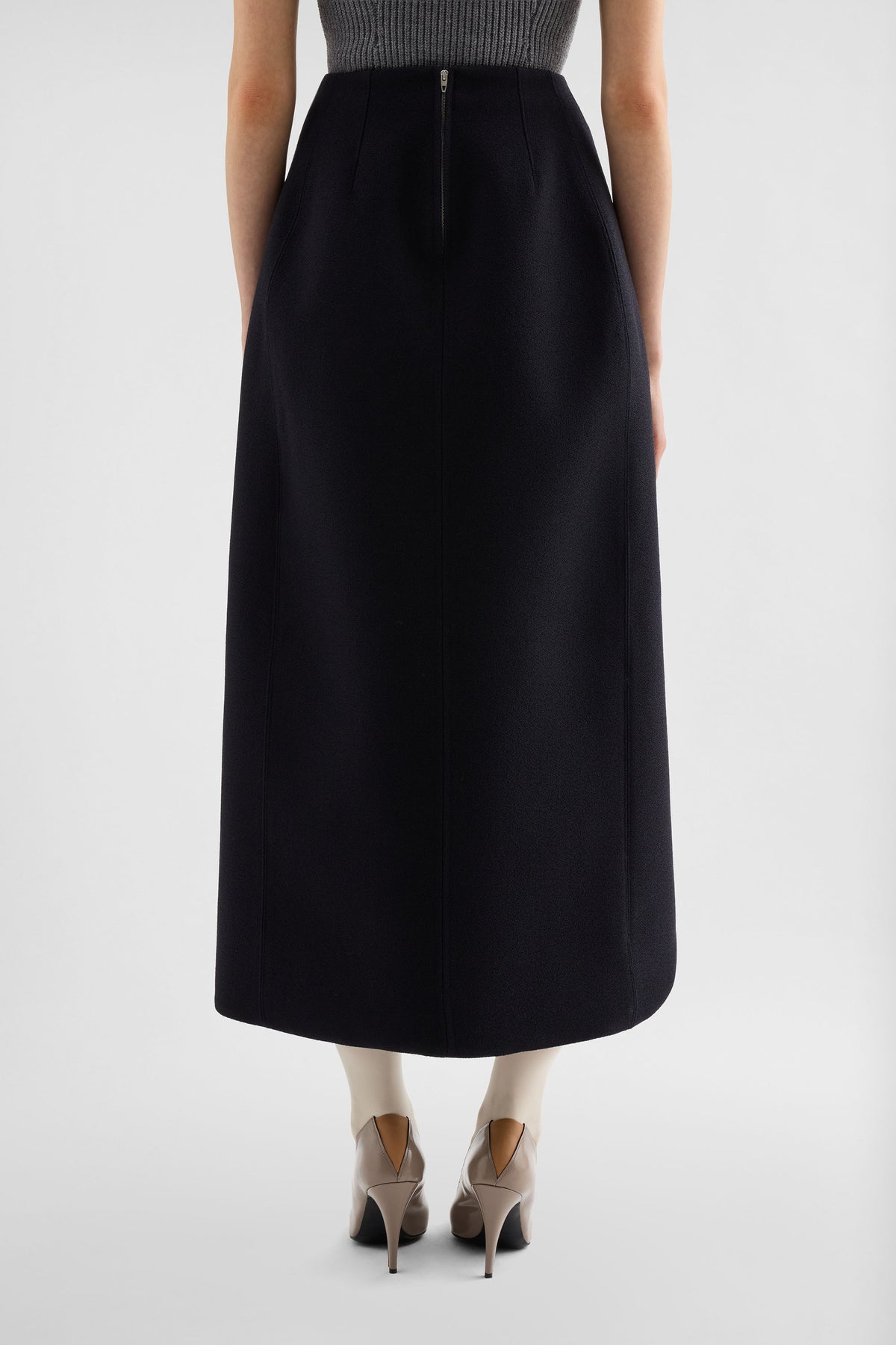 jil sander wool sablé skirt for women