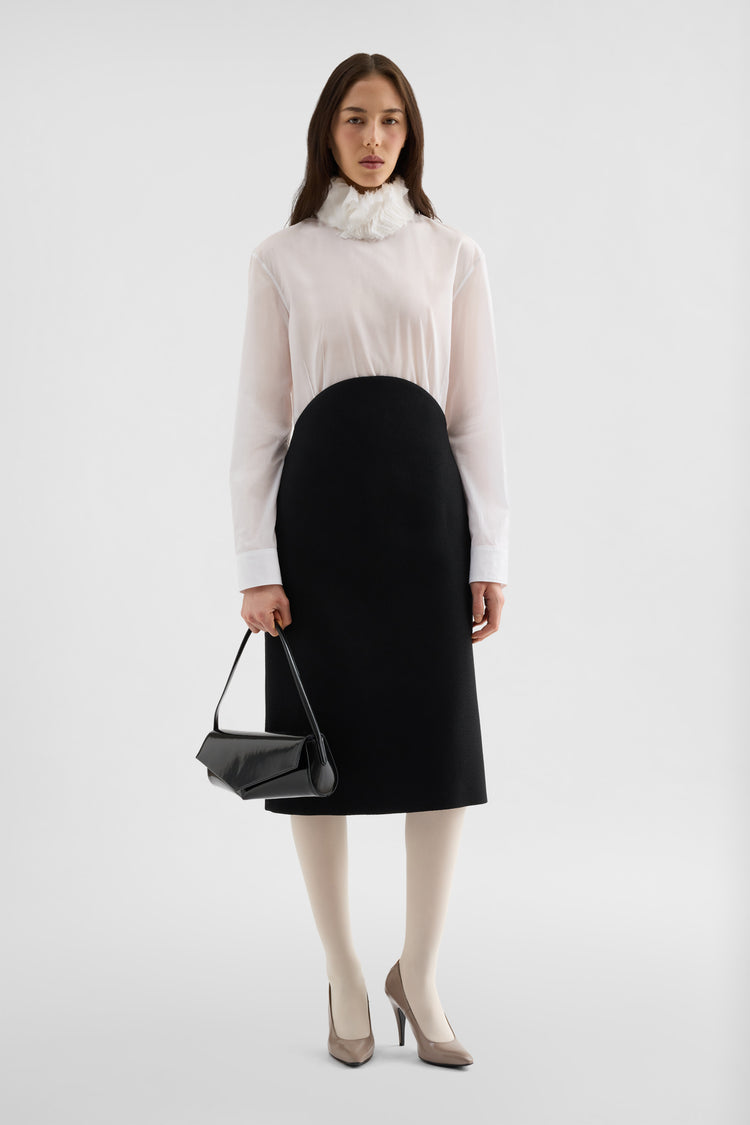 jil sander wool sablé skirt for women