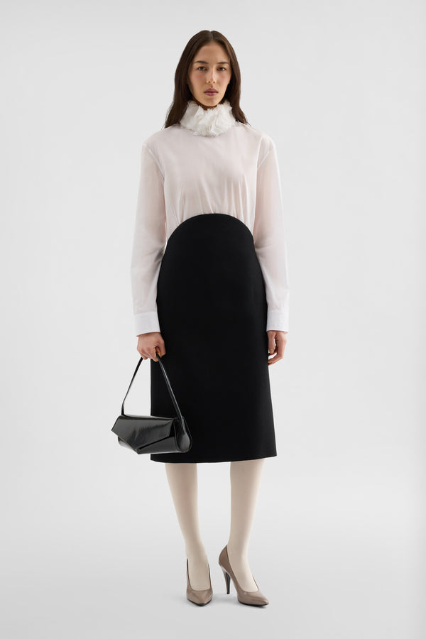 jil sander wool sablé skirt for women