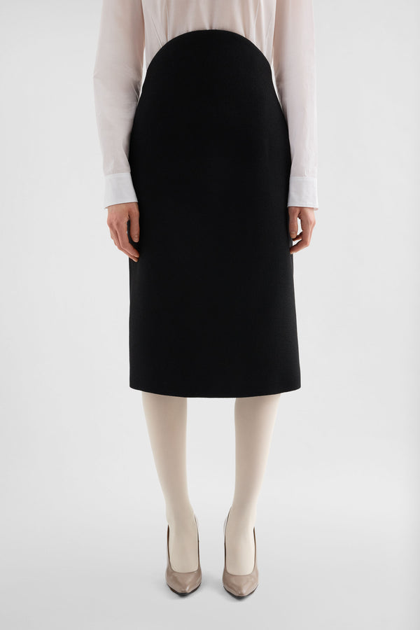 jil sander wool sablé skirt for women