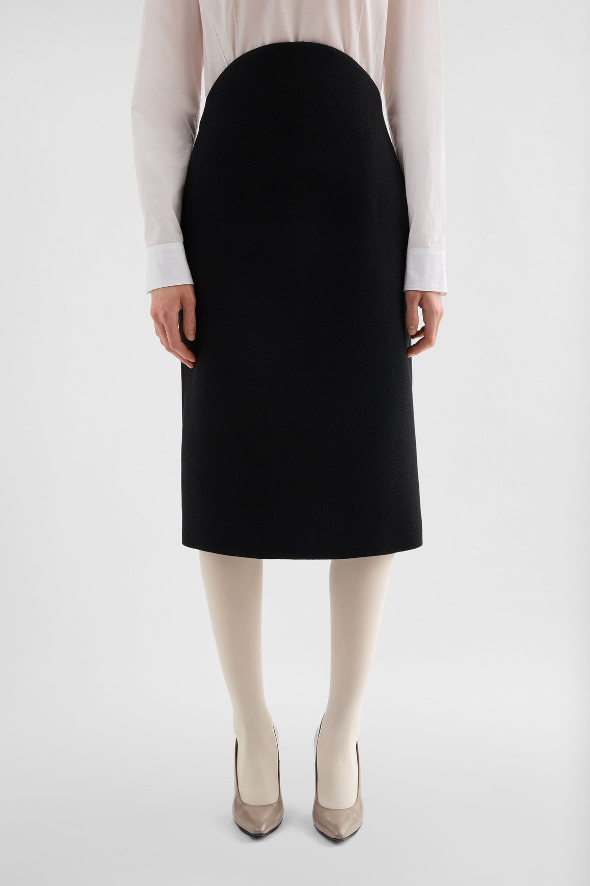 jil sander wool sablé skirt for women