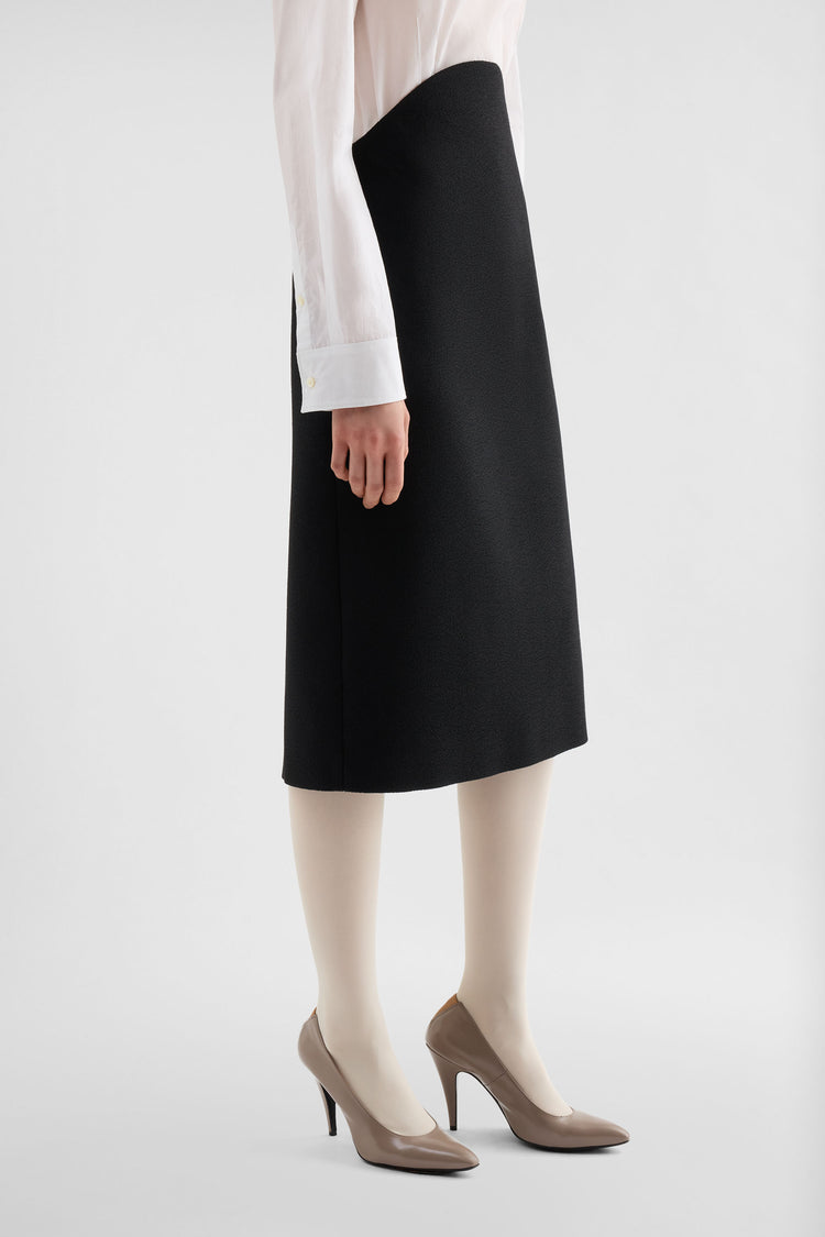 jil sander wool sablé skirt for women