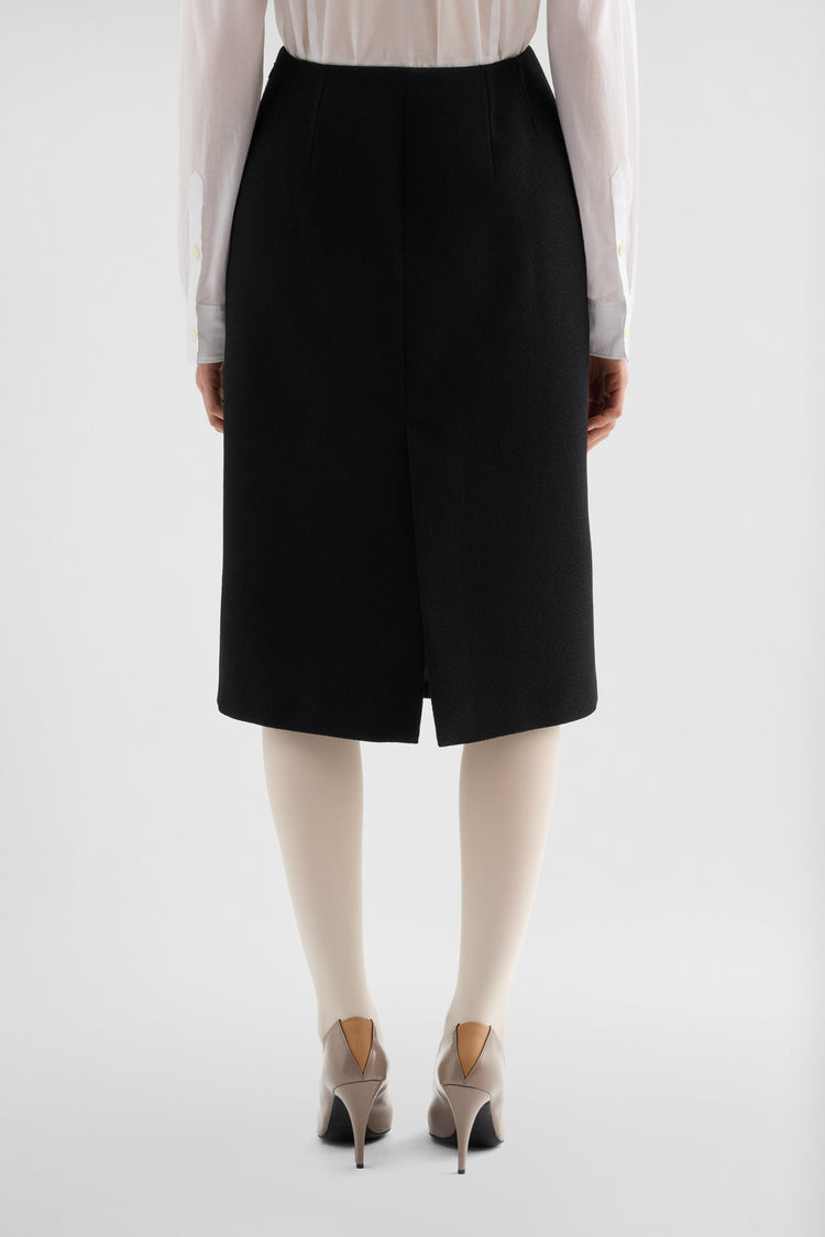 jil sander wool sablé skirt for women
