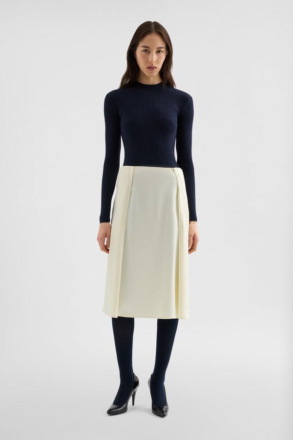 jil sander envers satin pleated skirt for women