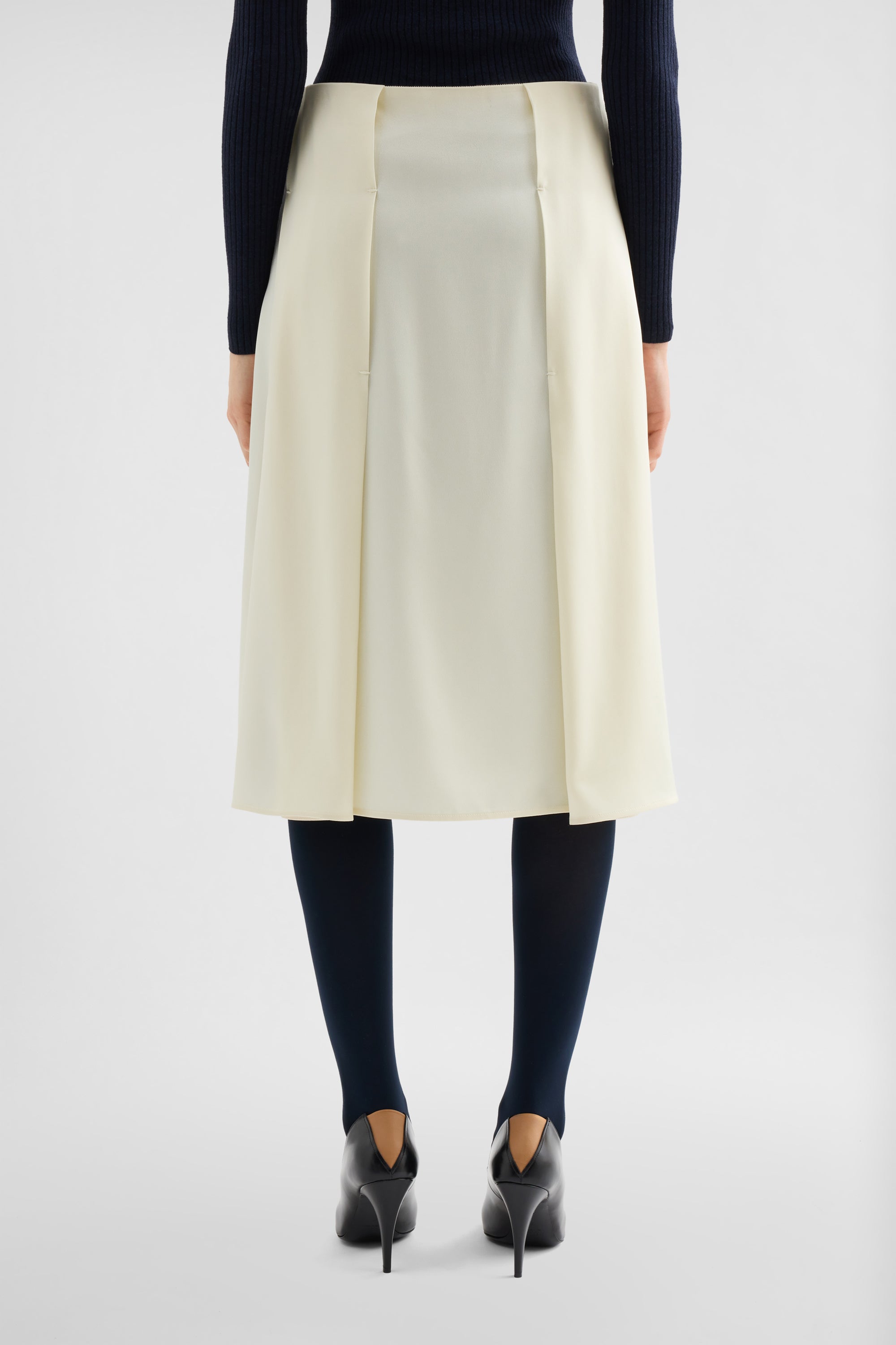jil sander envers satin pleated skirt for women