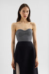 Wool Knit Bustier Top