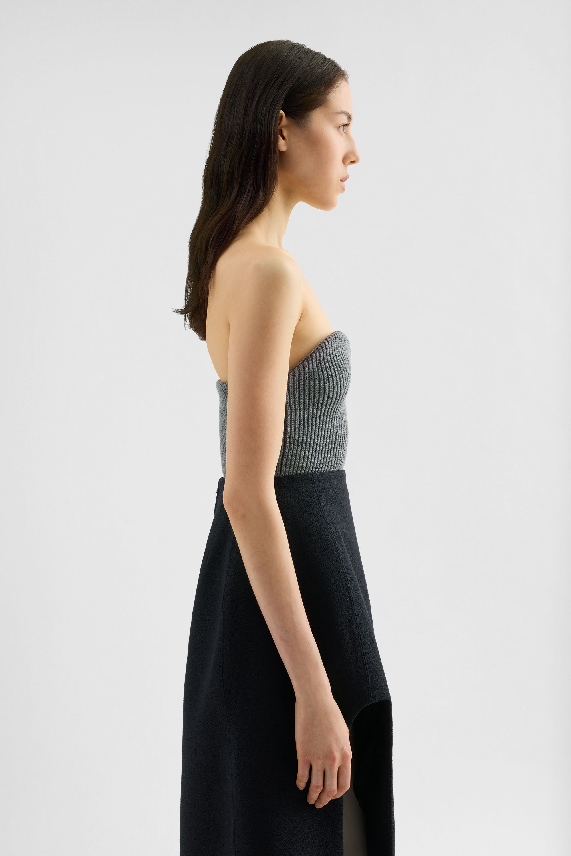 jil sander wool knit bustier top for women