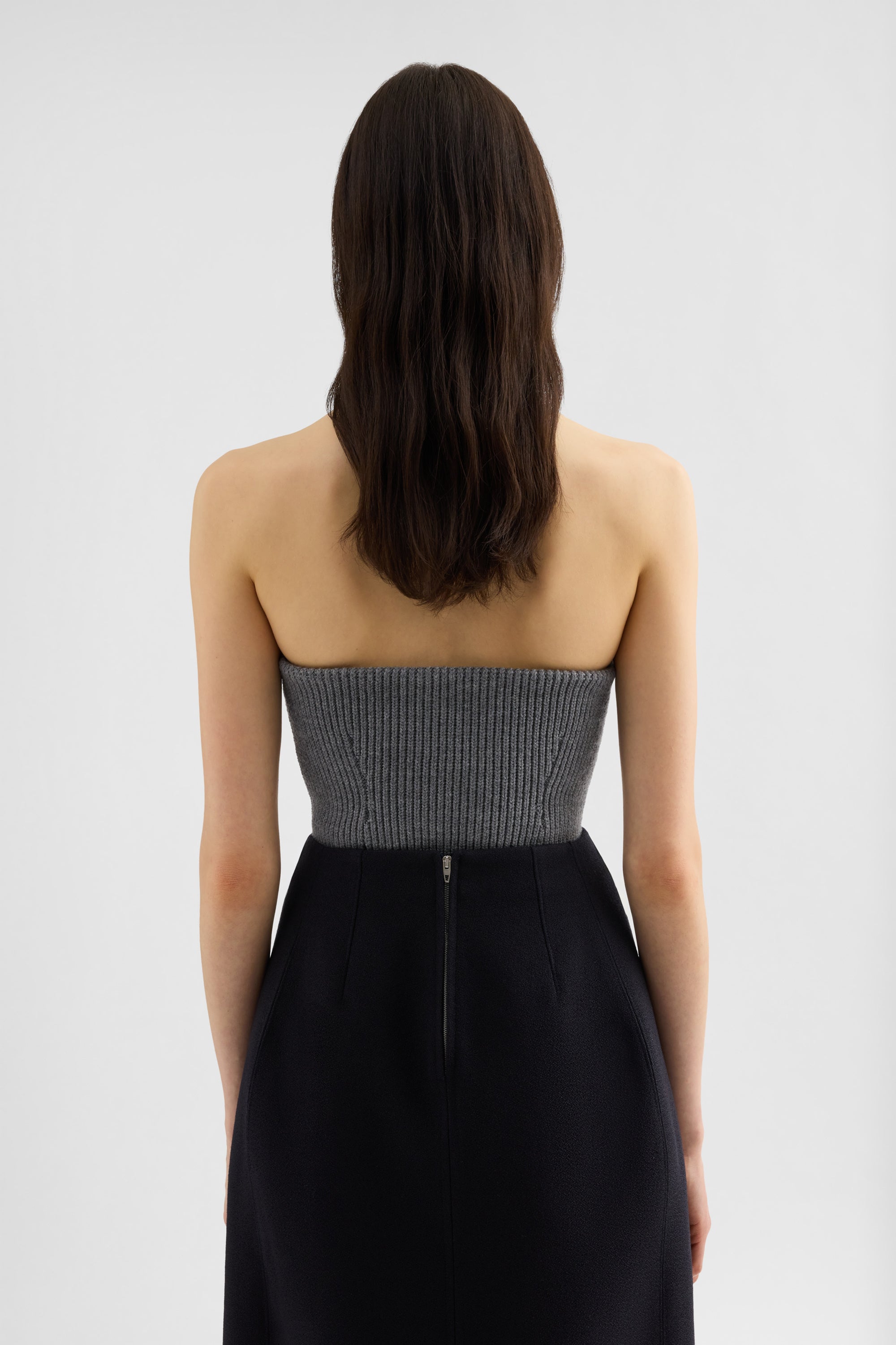 jil sander wool knit bustier top for women