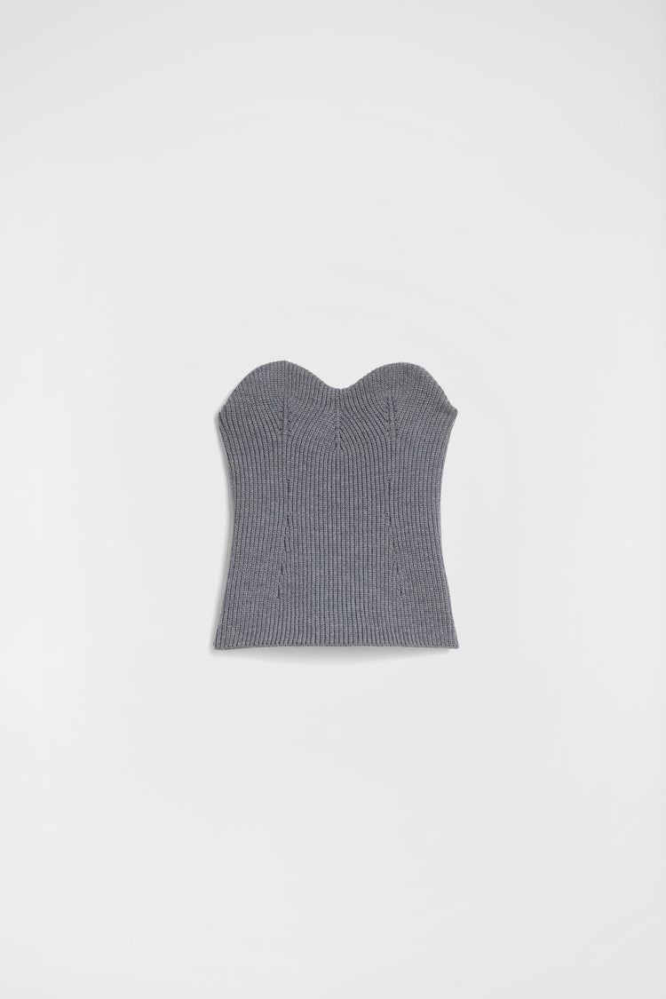 jil sander wool knit bustier top for women