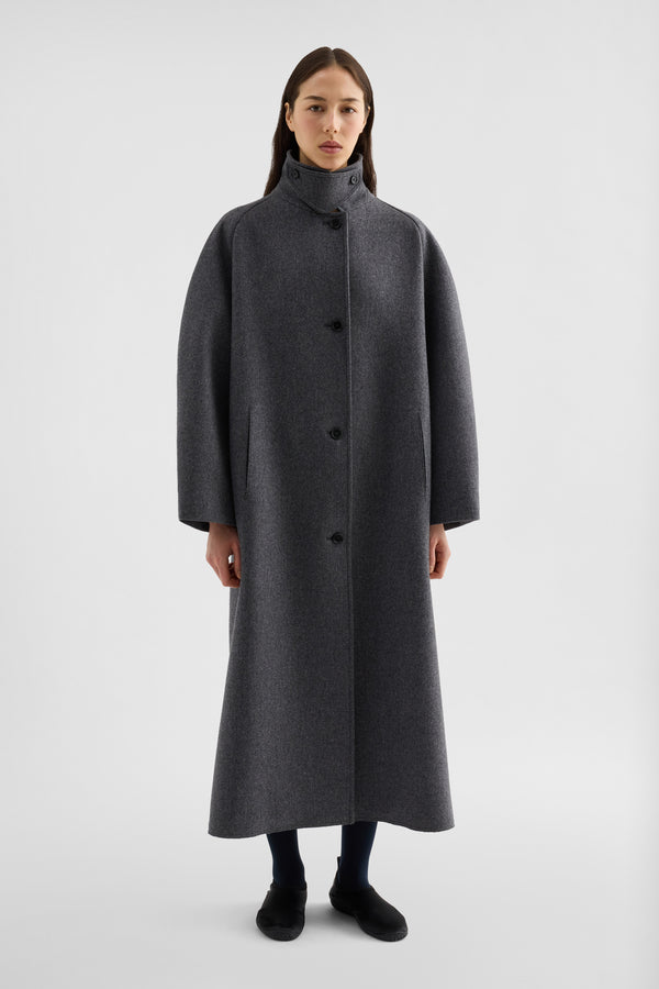 jil sander double wool coat for women