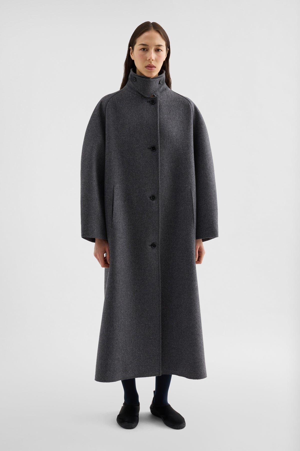 jil sander double wool coat for women