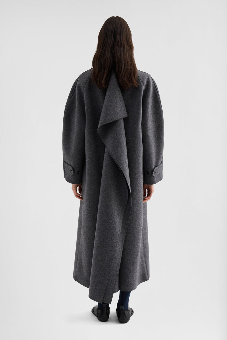 jil sander double wool coat for women