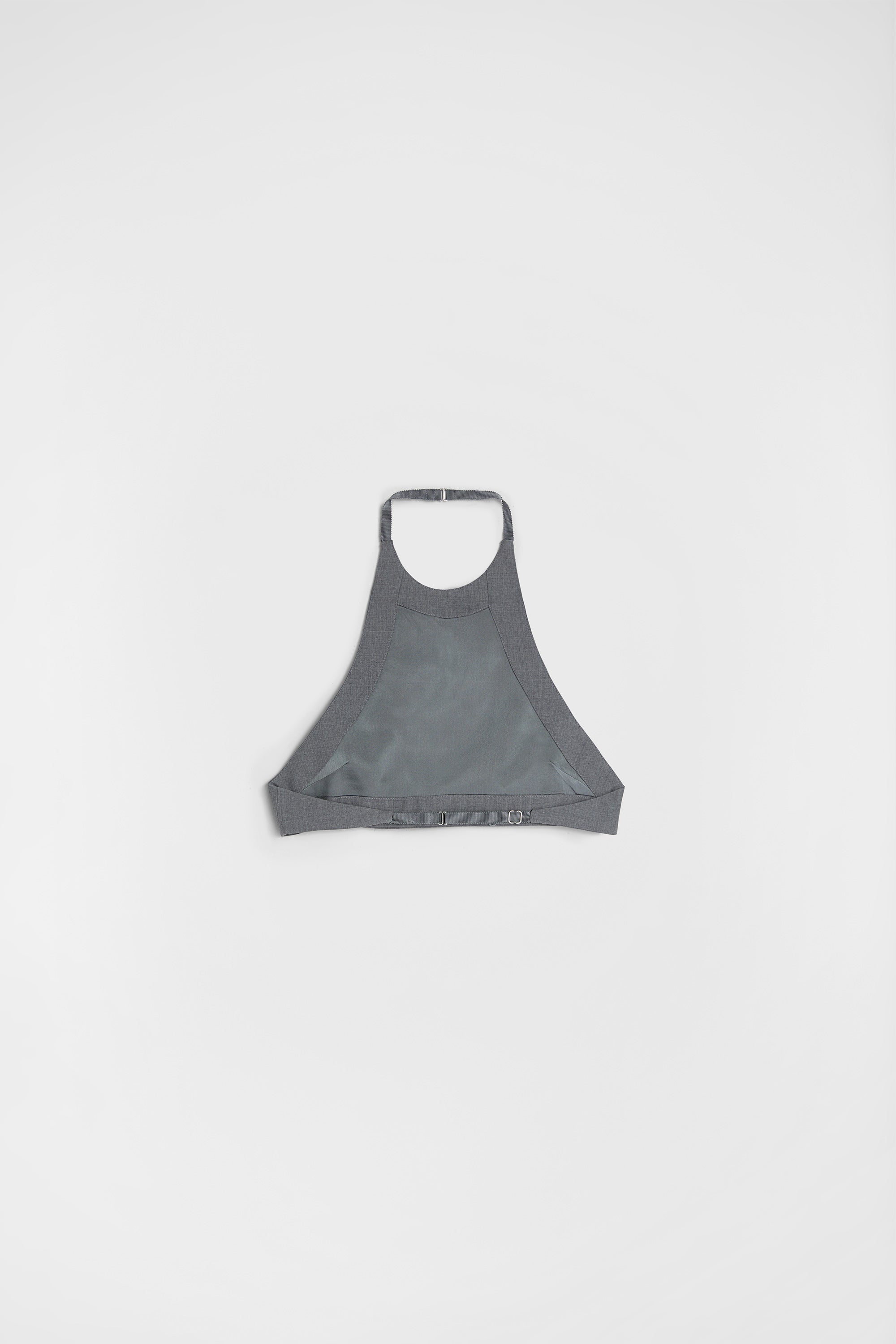 jil sander fitted wool poplin halter top for women