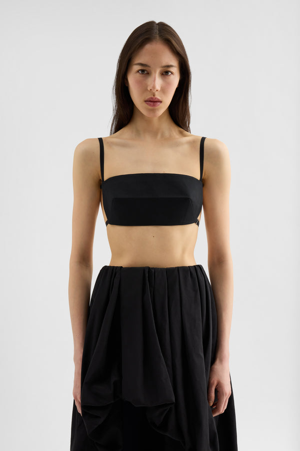 jil sander silk faille top for women