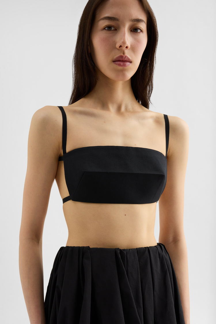 jil sander silk faille top for women