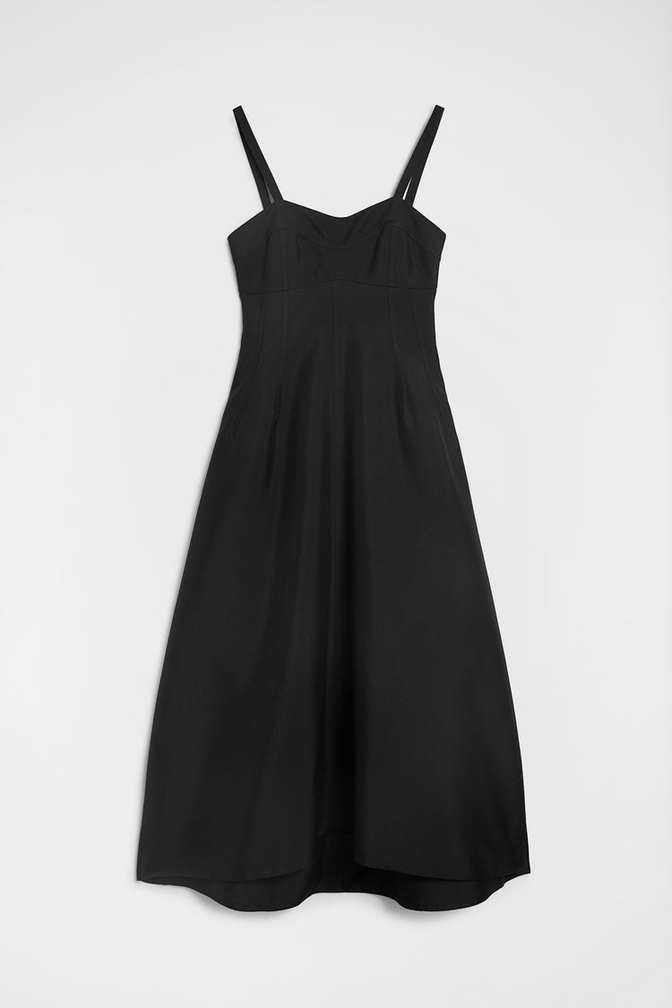 jil sander technical gabardine bustier dress for women