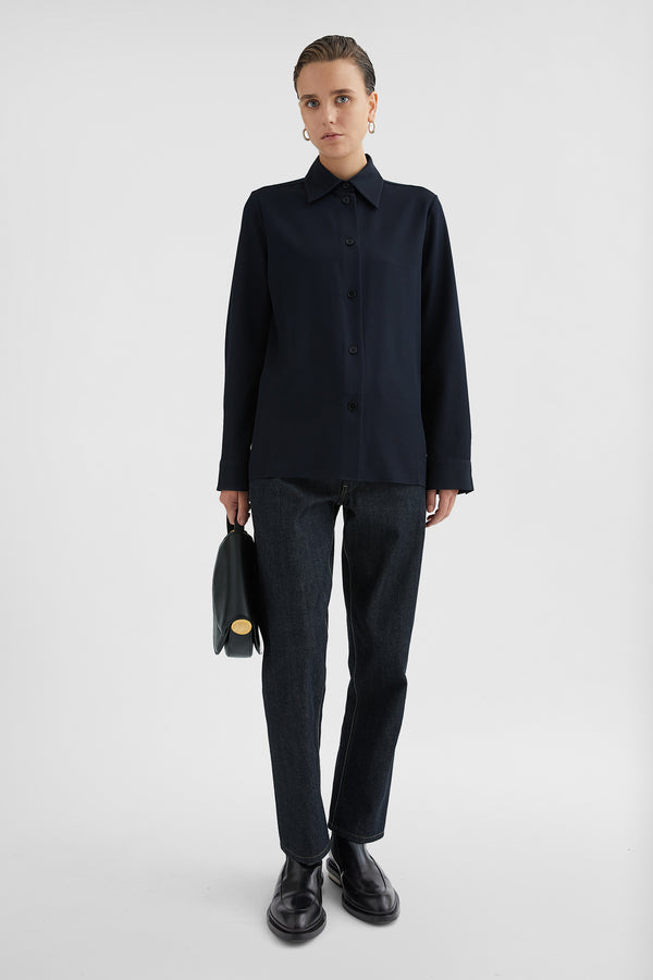 jil sander lightweight wool gabardine shirt for women