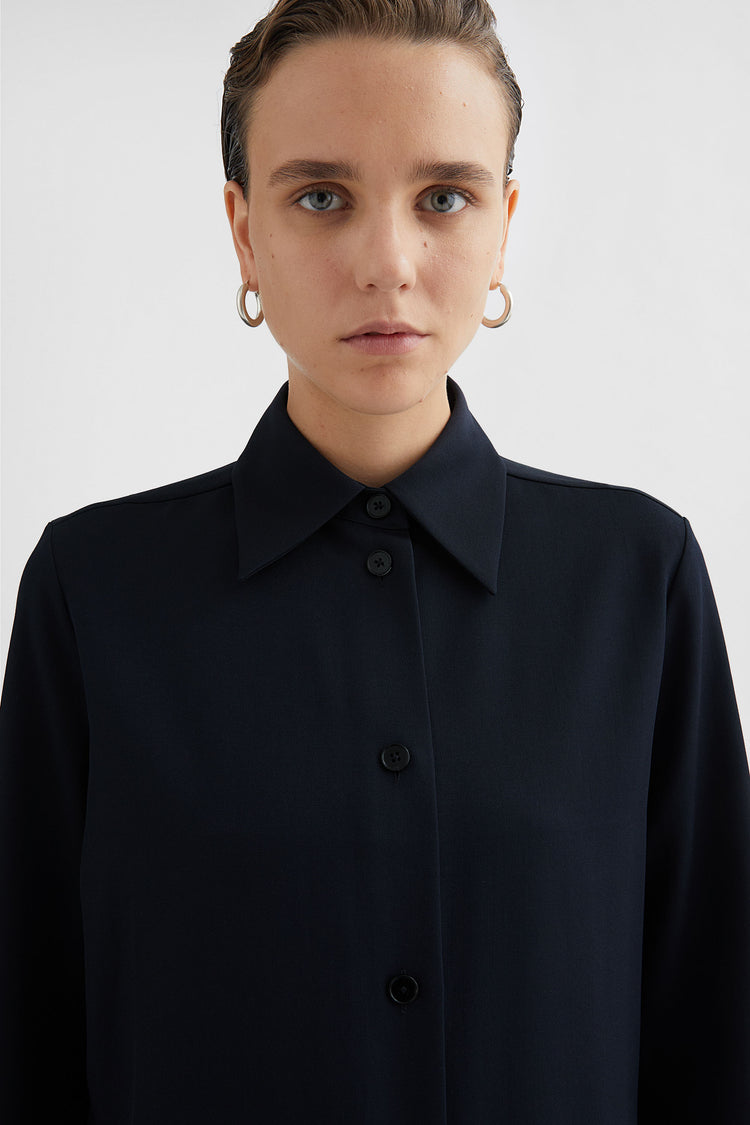 jil sander lightweight wool gabardine shirt for women