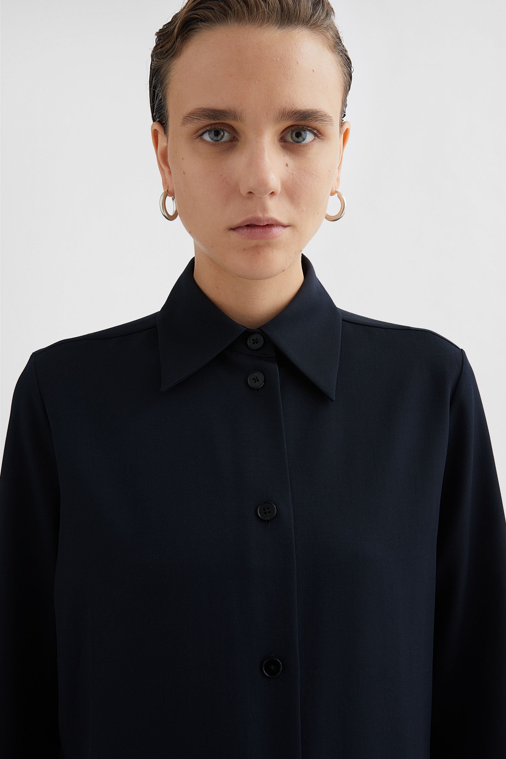 jil sander lightweight wool gabardine shirt for women