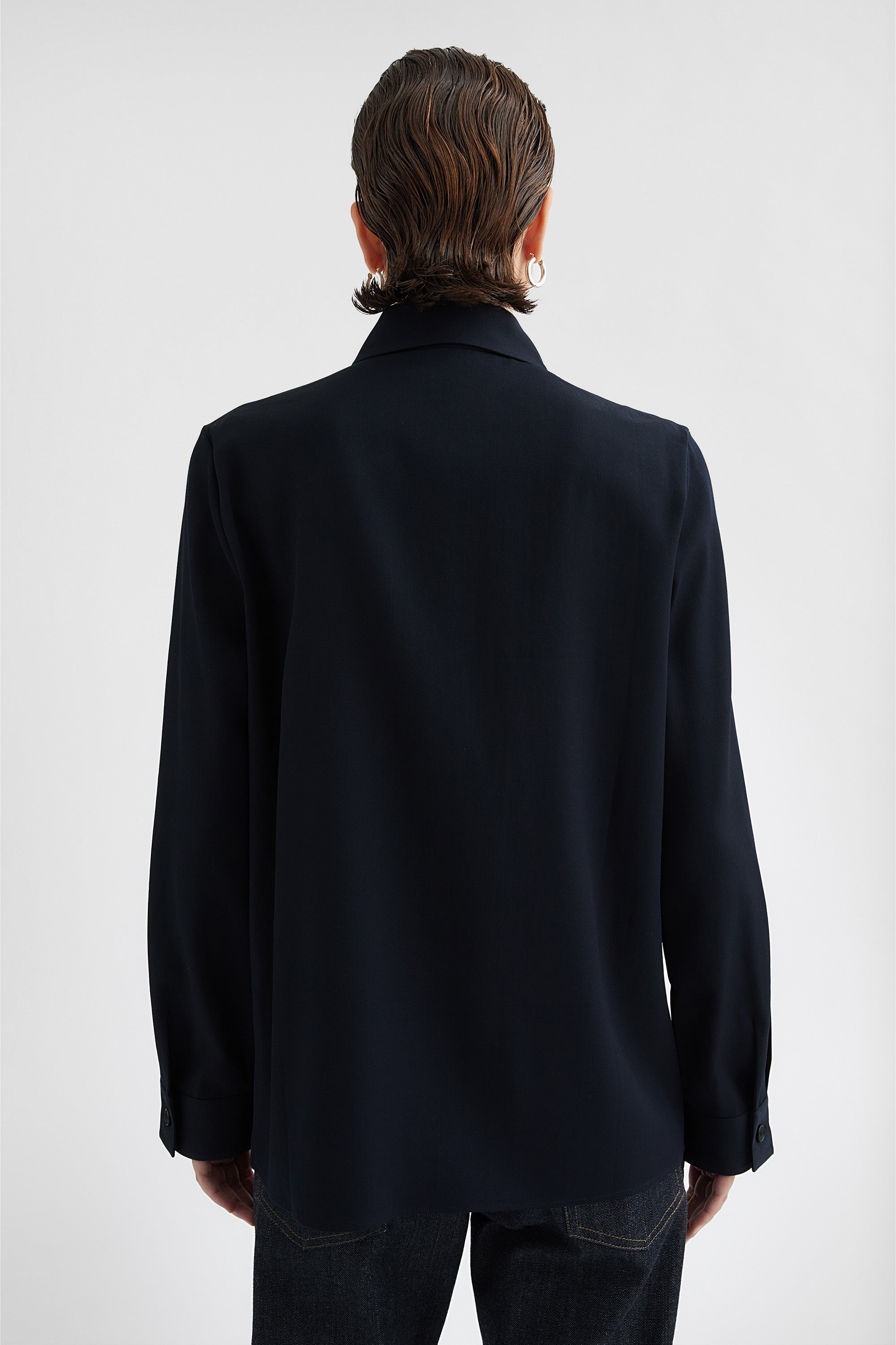 jil sander lightweight wool gabardine shirt for women