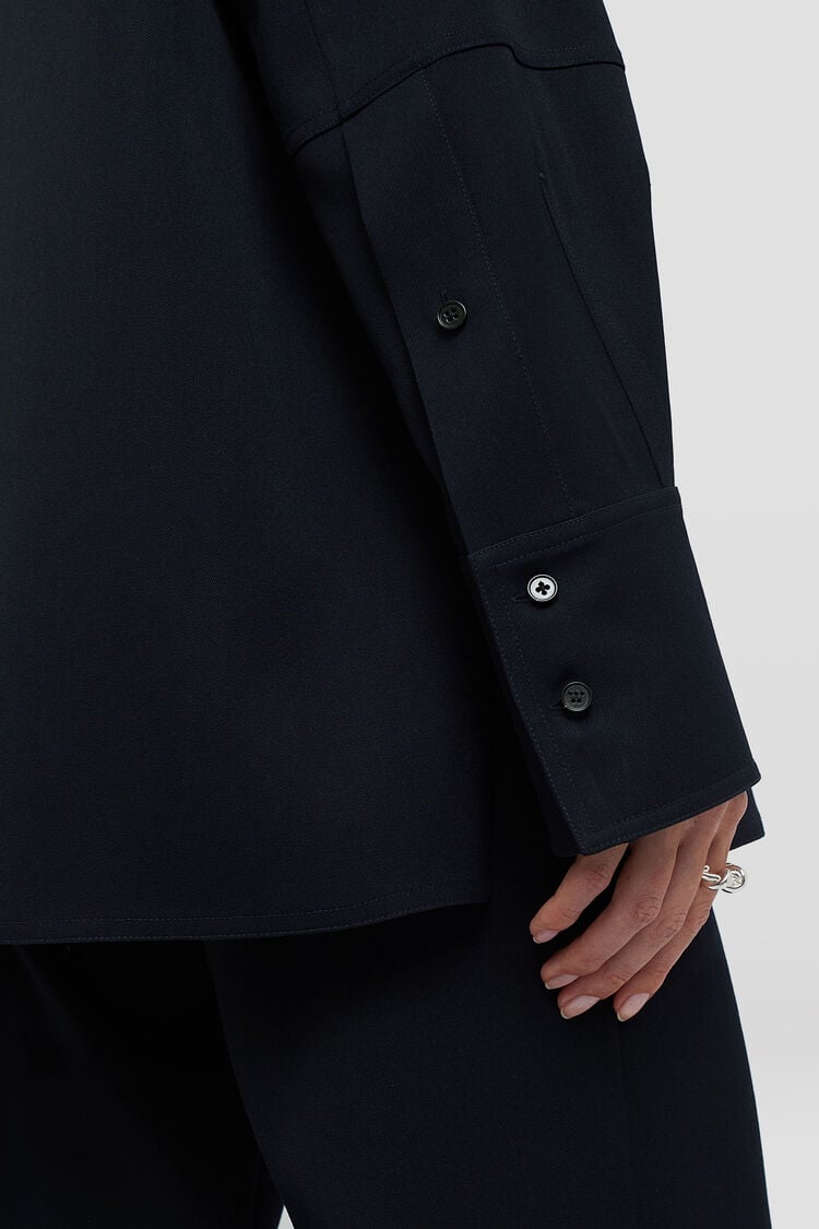 Lightweight Wool Gabardine Shirt