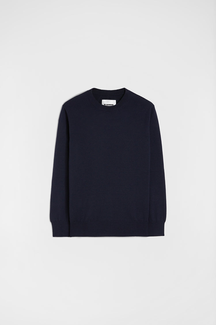 jil sander midweight wool crew-neck sweater for women