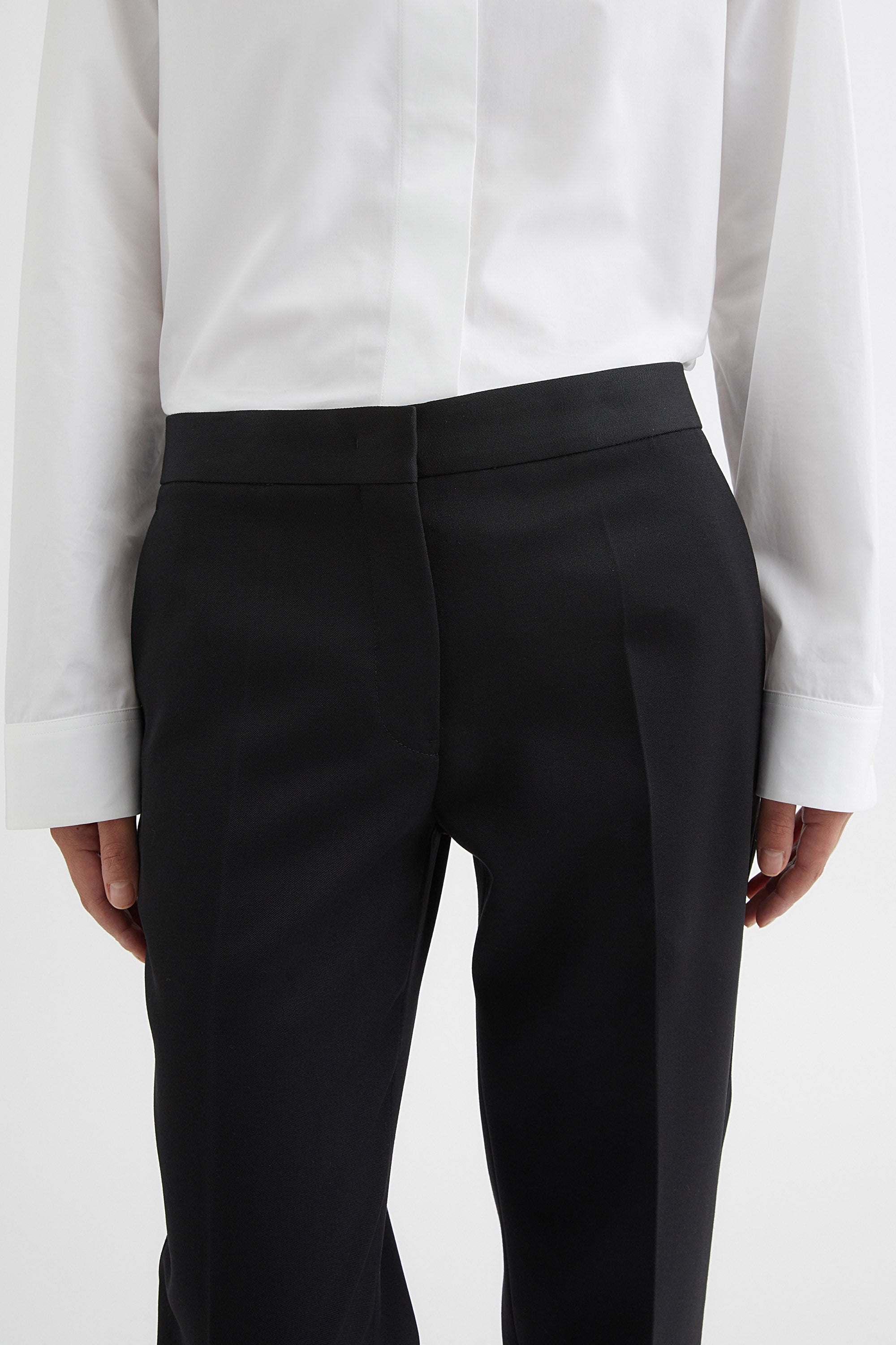 jil sander wool tailored trousers for women