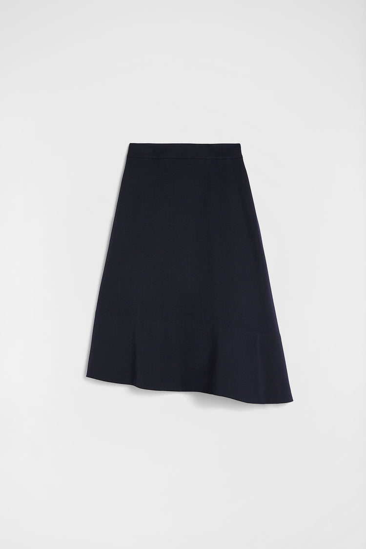 jil sander lightweight wool gabardine asymmetrical skirt for women