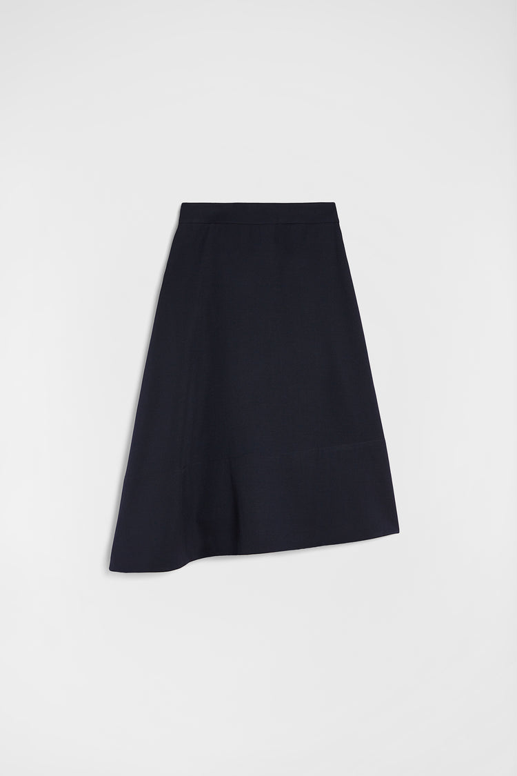 jil sander lightweight wool gabardine asymmetrical skirt for women