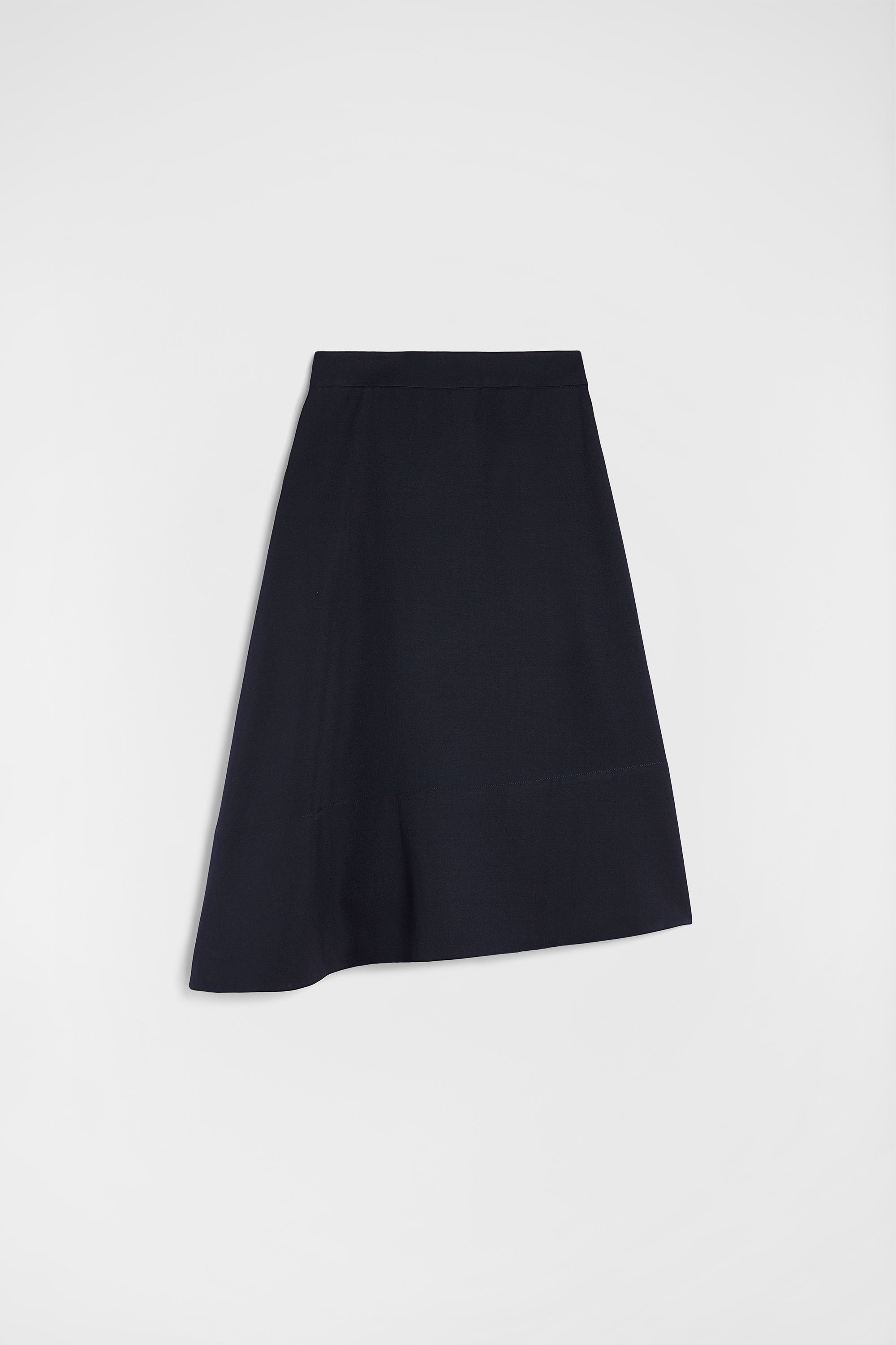 jil sander lightweight wool gabardine asymmetrical skirt for women