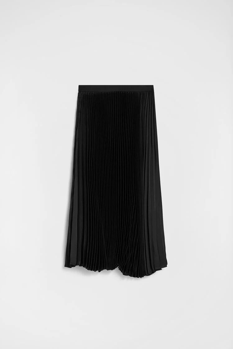 Technical Twill Pleated Skirt