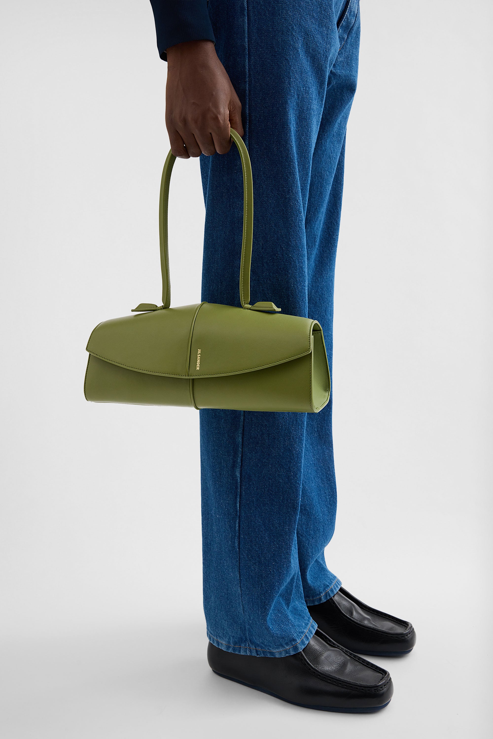 Jil Sander Linea Shoulder Green | UAE Store