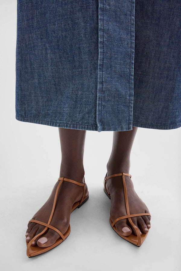 jil sander cage flat sandal for women