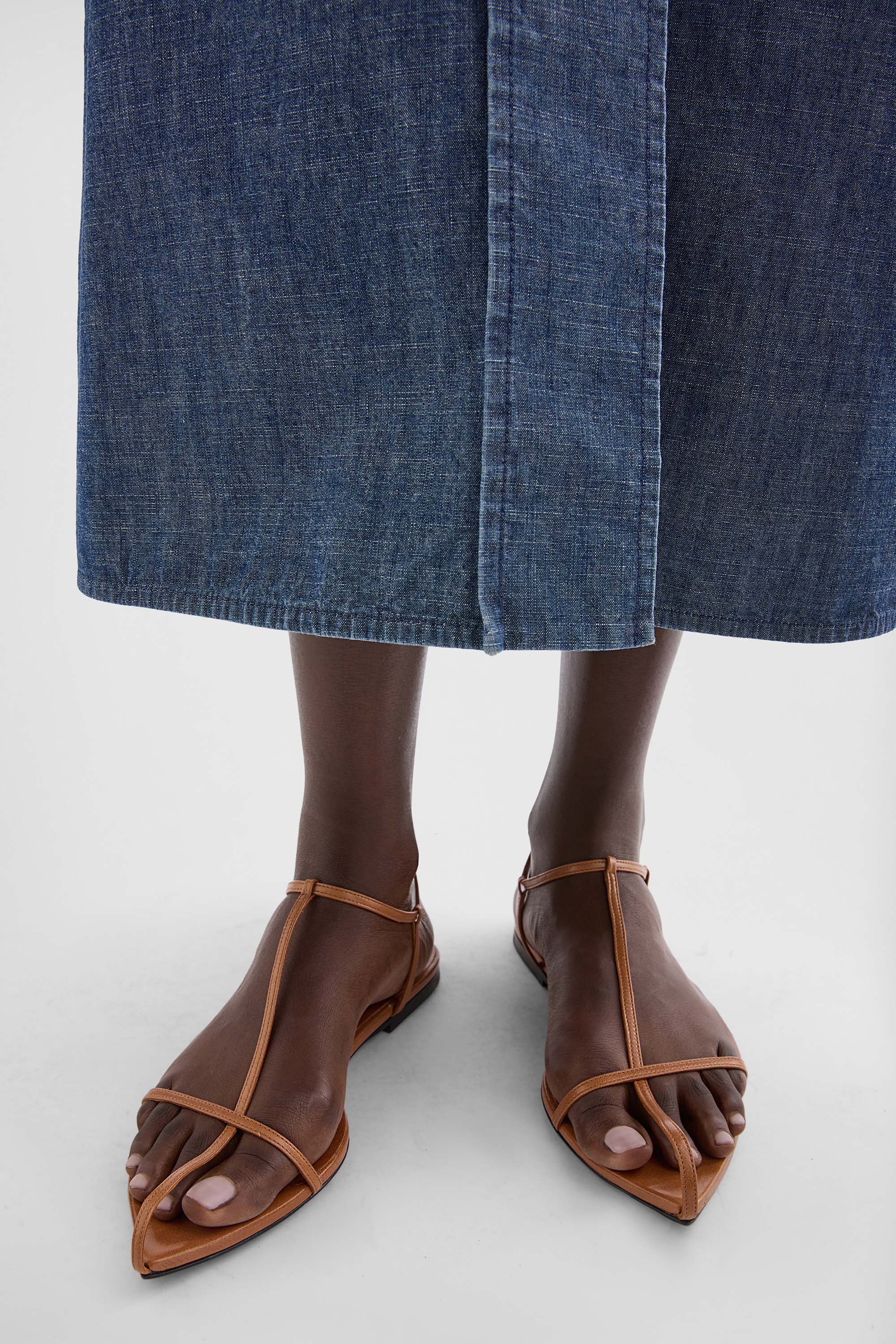 jil sander cage flat sandal for women