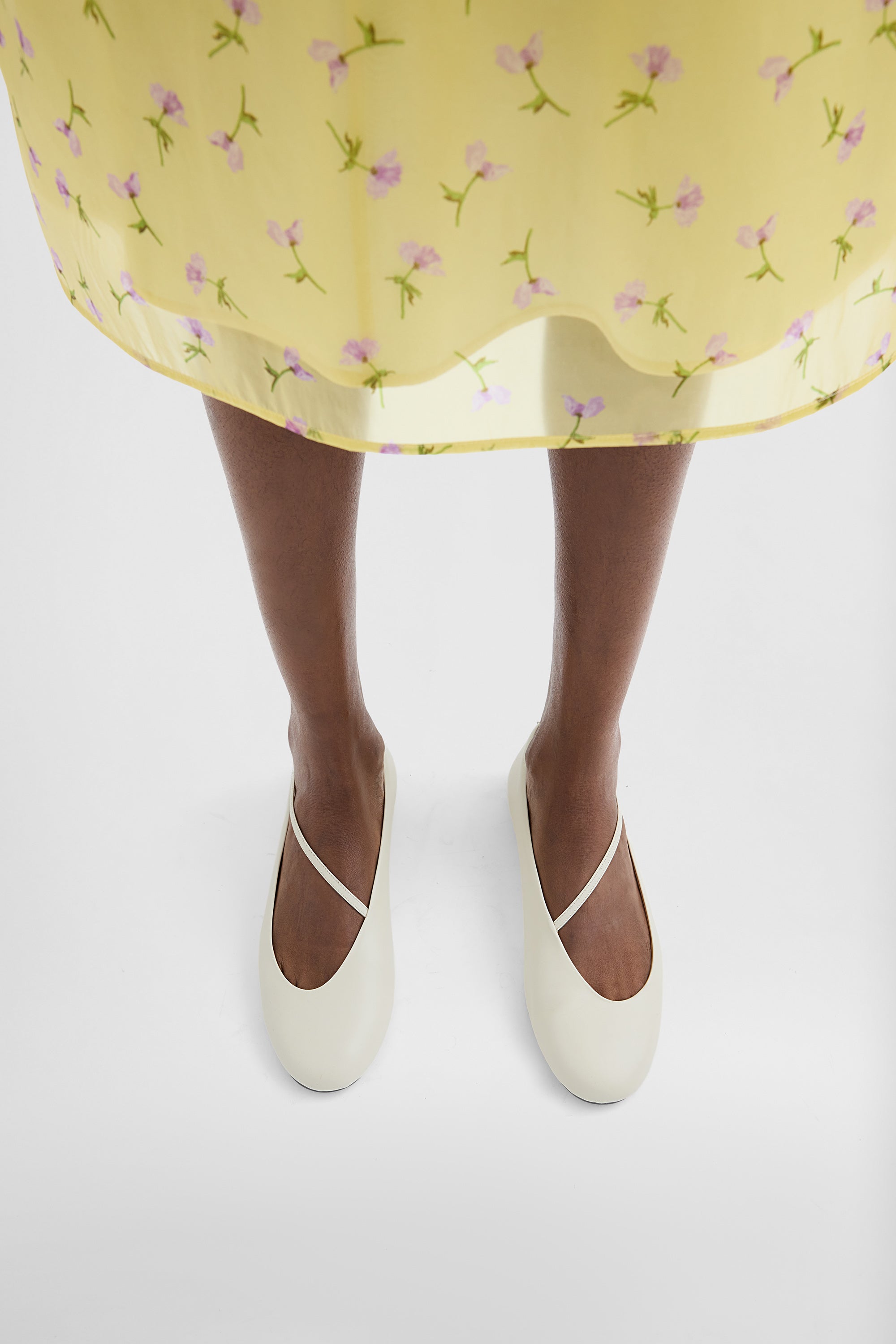 White Elyss Ballerina for Women | Jil Sander UAE