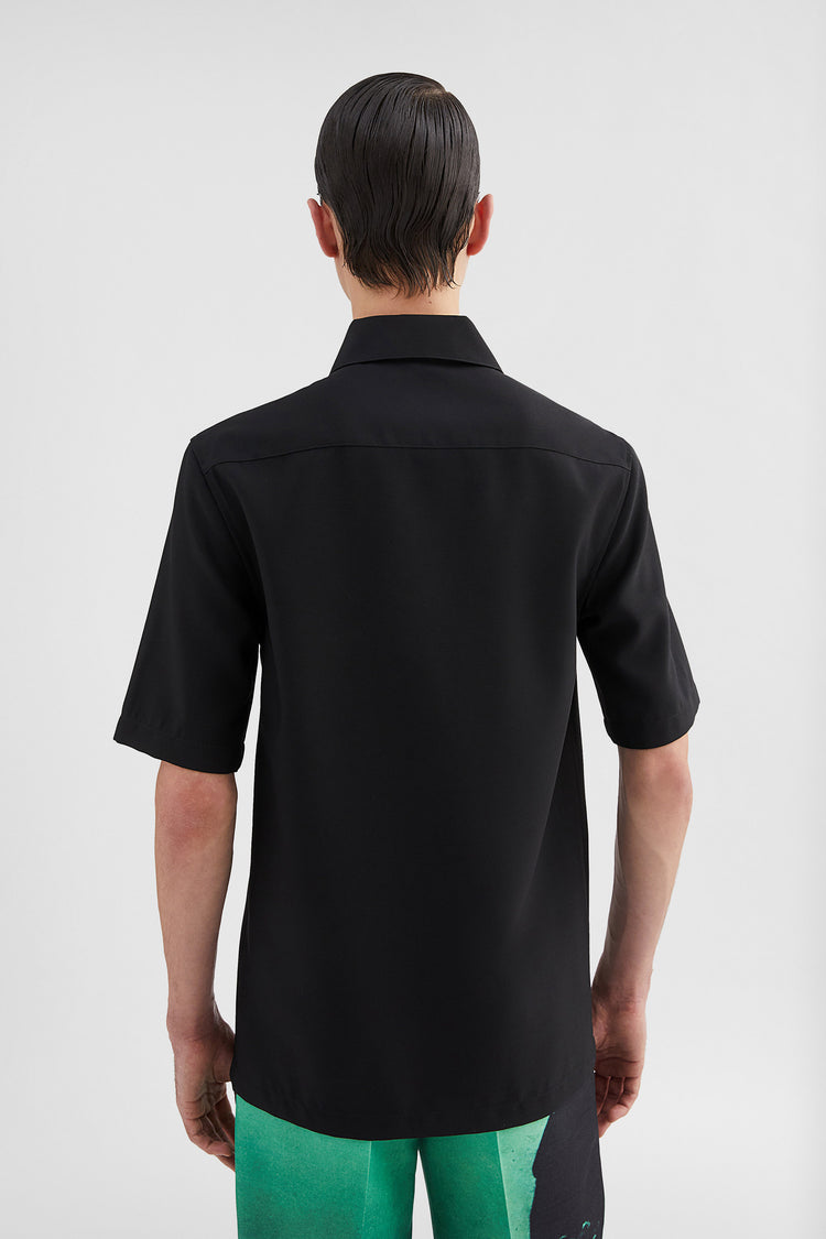 Wool Canvas Polo Shirt