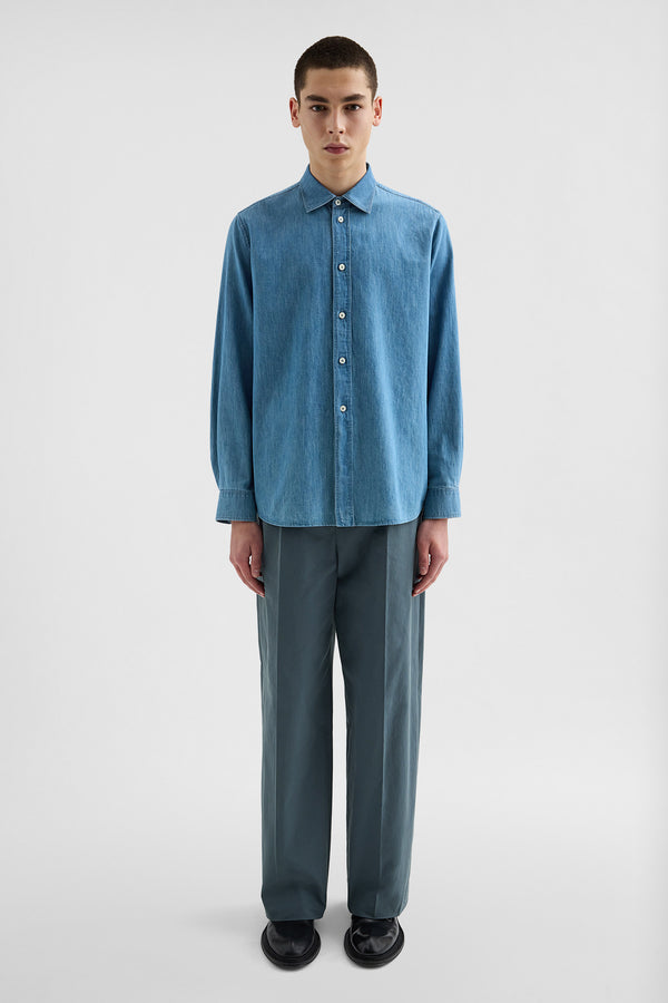 jil sander cotton chambray shirt for men