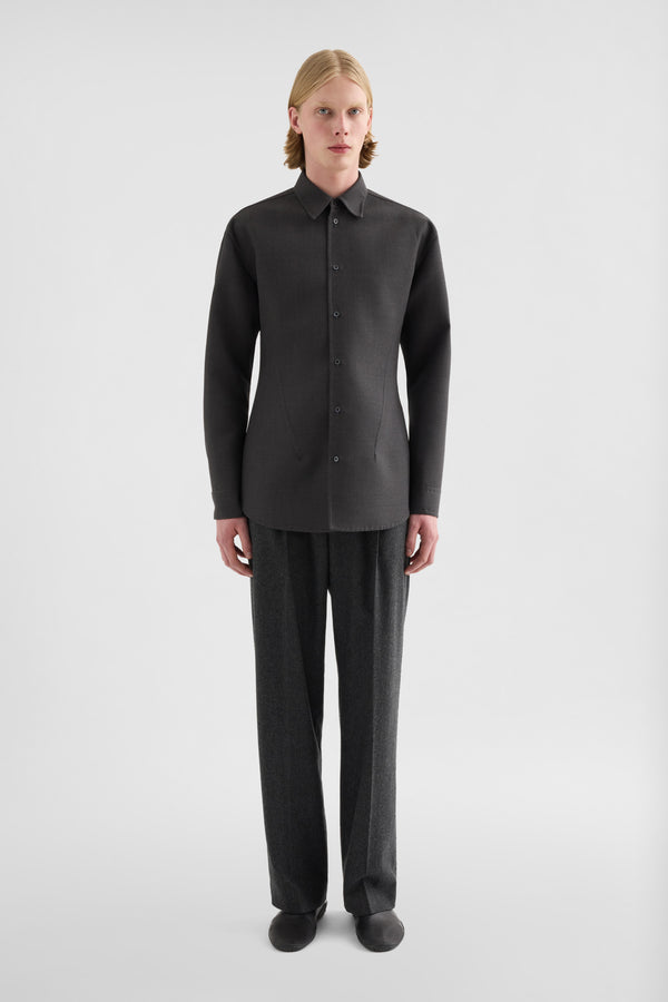 jil sander wool twill shirt for men