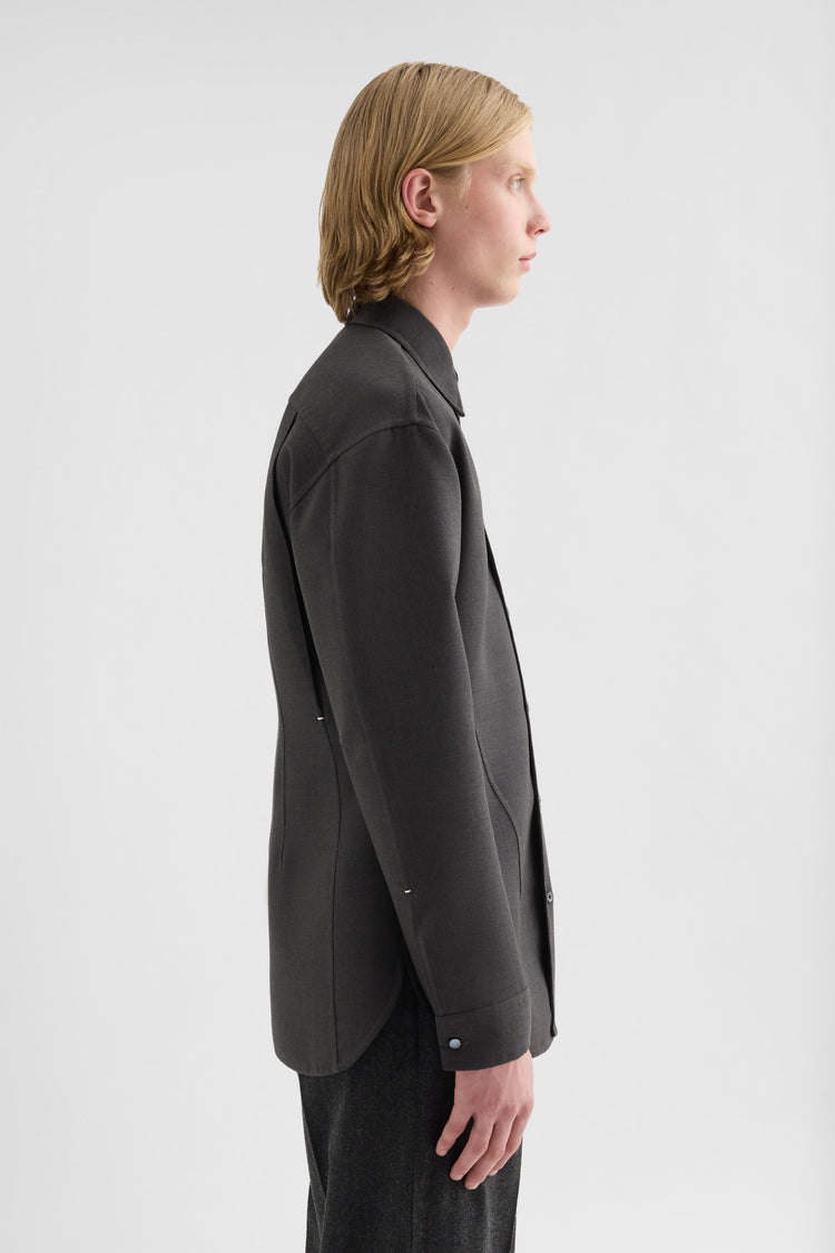 jil sander wool twill shirt for men