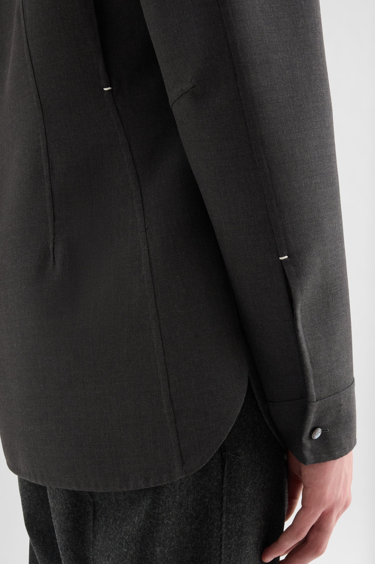 jil sander wool twill shirt for men