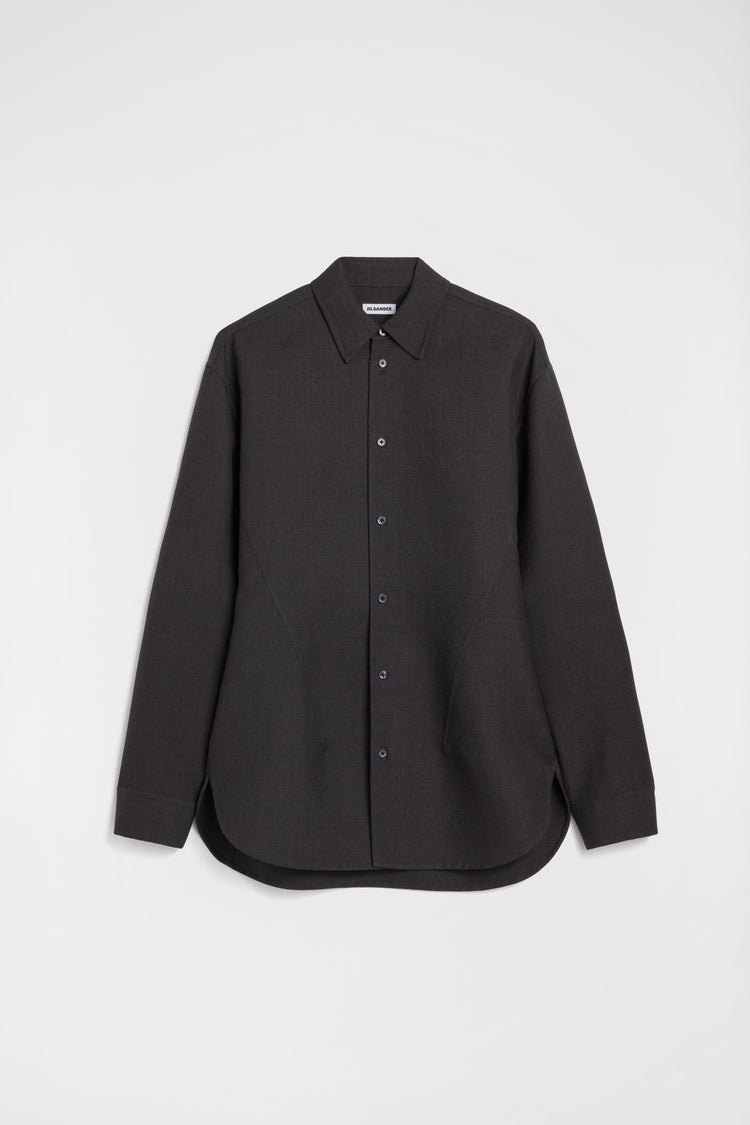 jil sander wool twill shirt for men