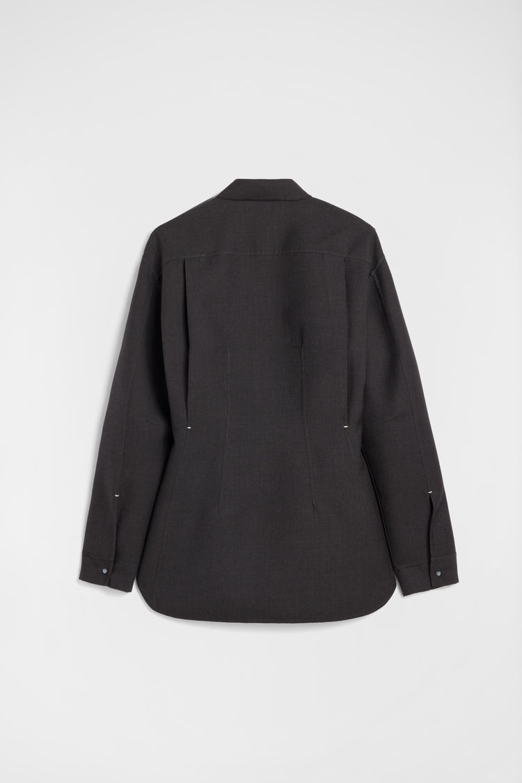 jil sander wool twill shirt for men