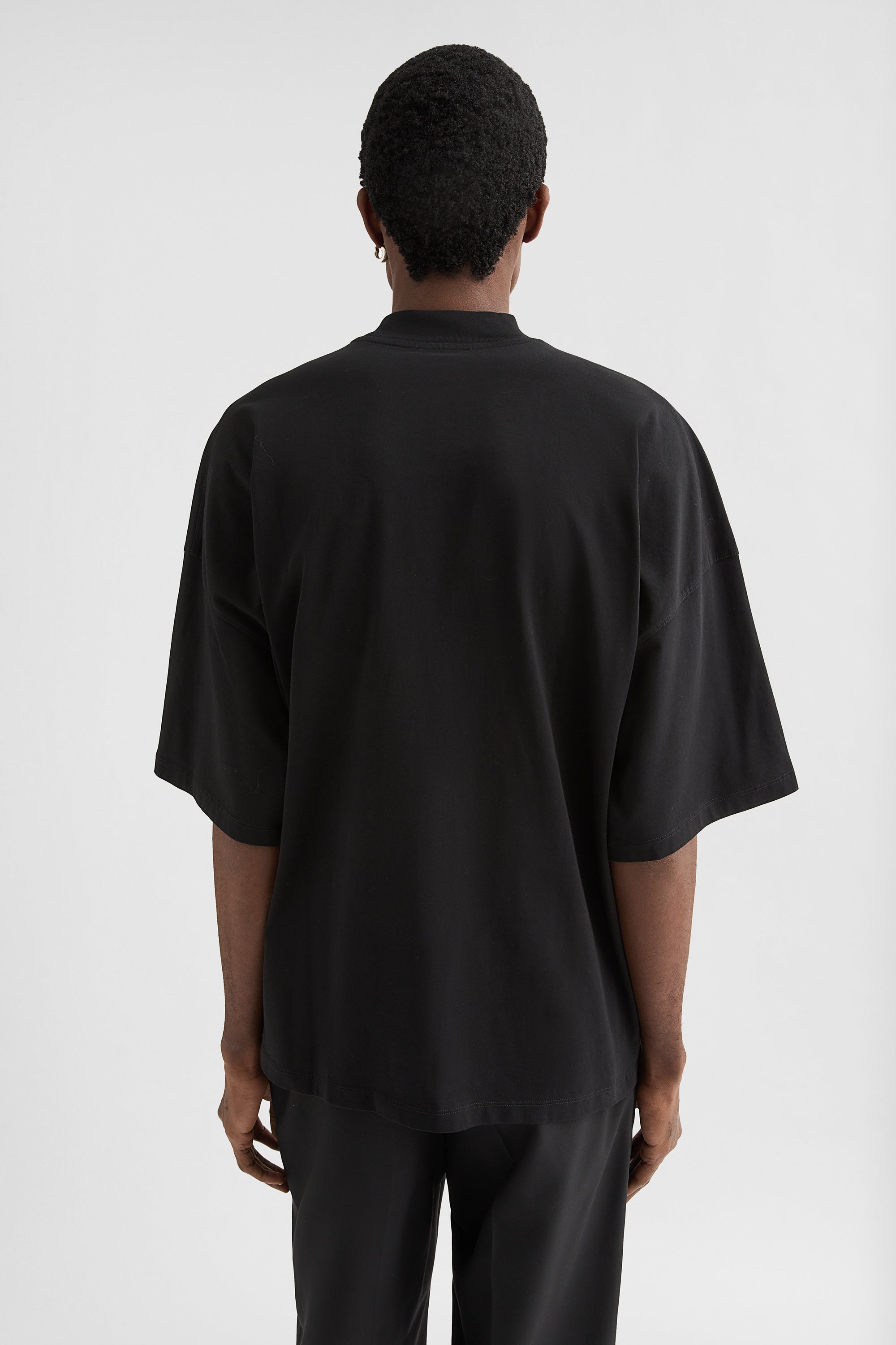 Cotton Mock-Neck T-Shirt