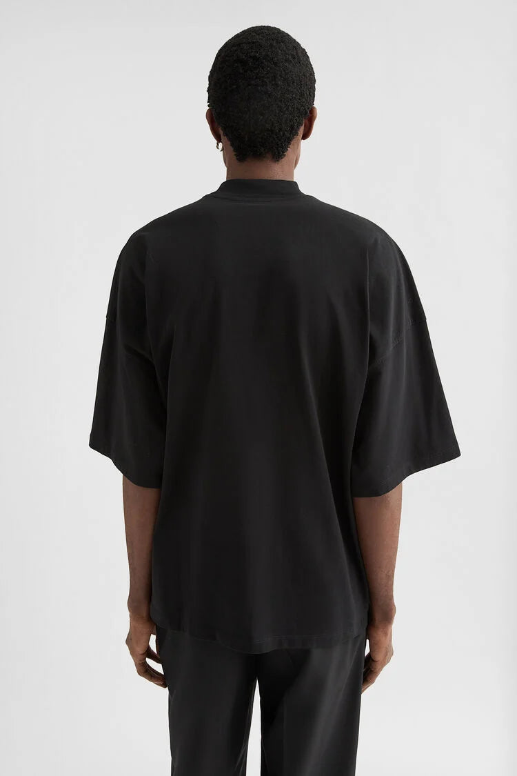 Cotton Mock-Neck T-Shirt