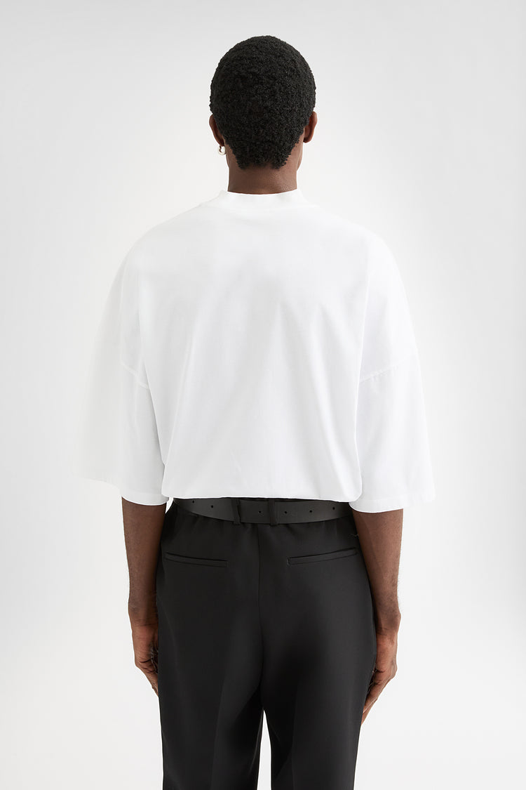 Cotton Mock-Neck T-Shirt