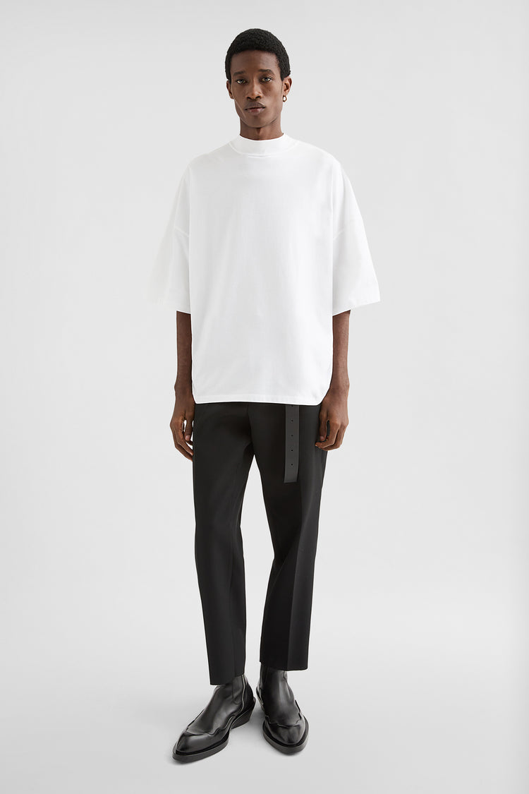 jil sander cotton mock-neck t-shirt for men